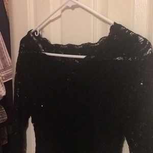 Sequin Hearts Black Dress